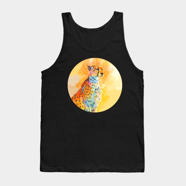 Wild Grace - Cheetah digital painting Tank Top by Flo Art Studio